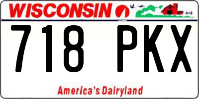 WI license plate 718PKX