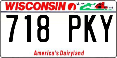 WI license plate 718PKY