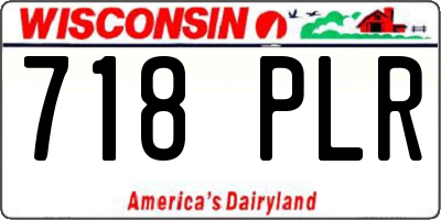 WI license plate 718PLR
