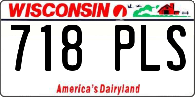 WI license plate 718PLS