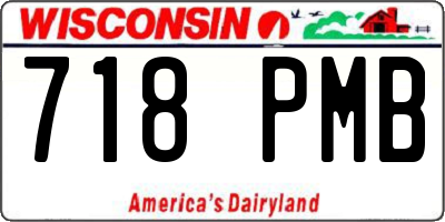 WI license plate 718PMB