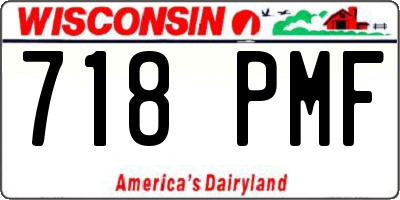 WI license plate 718PMF
