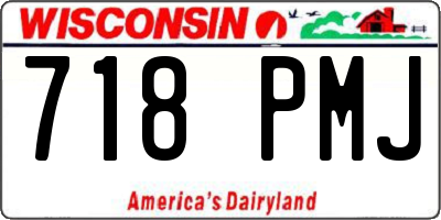 WI license plate 718PMJ