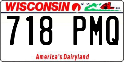 WI license plate 718PMQ