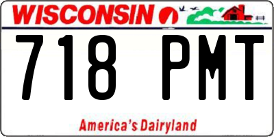 WI license plate 718PMT