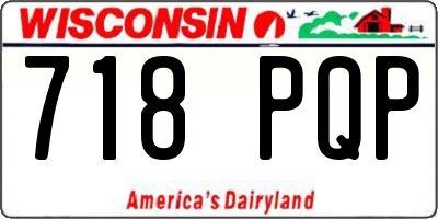 WI license plate 718PQP