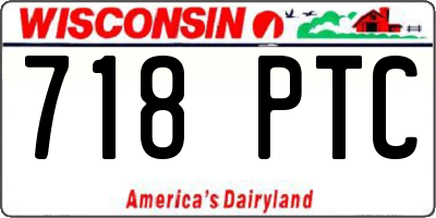 WI license plate 718PTC