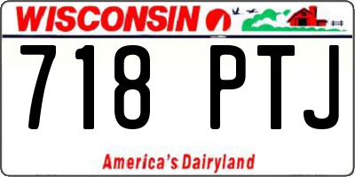 WI license plate 718PTJ