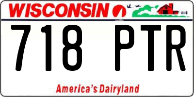 WI license plate 718PTR