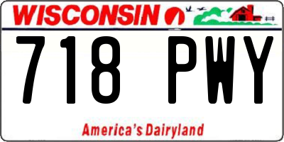 WI license plate 718PWY
