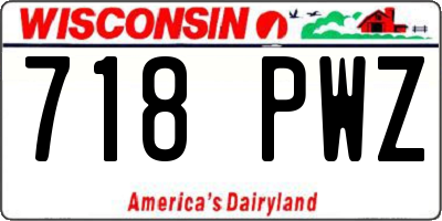 WI license plate 718PWZ