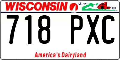 WI license plate 718PXC