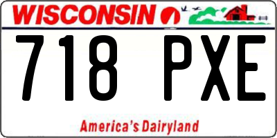 WI license plate 718PXE