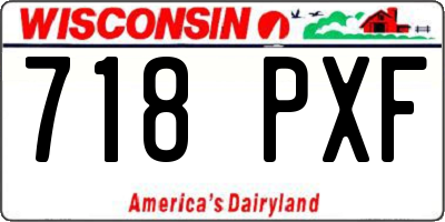 WI license plate 718PXF