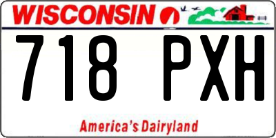 WI license plate 718PXH