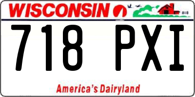 WI license plate 718PXI