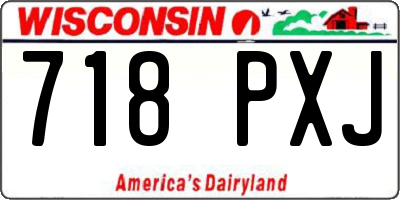 WI license plate 718PXJ