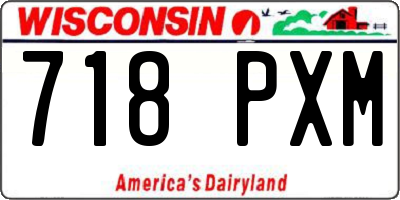 WI license plate 718PXM