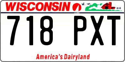 WI license plate 718PXT