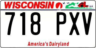 WI license plate 718PXV