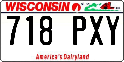 WI license plate 718PXY