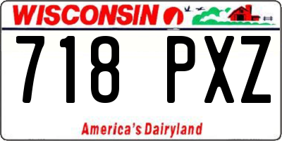 WI license plate 718PXZ