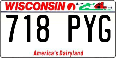 WI license plate 718PYG