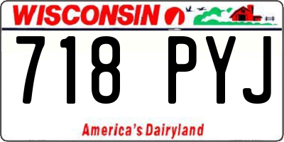 WI license plate 718PYJ