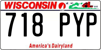 WI license plate 718PYP