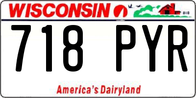 WI license plate 718PYR