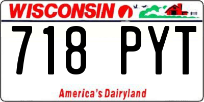 WI license plate 718PYT