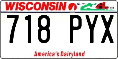 WI license plate 718PYX