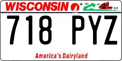 WI license plate 718PYZ