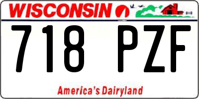 WI license plate 718PZF