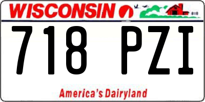 WI license plate 718PZI