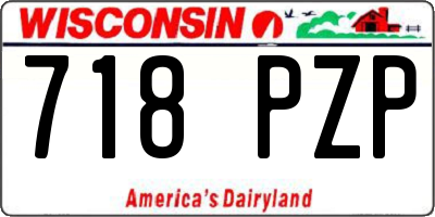 WI license plate 718PZP