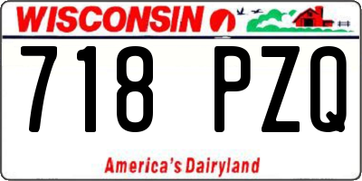 WI license plate 718PZQ