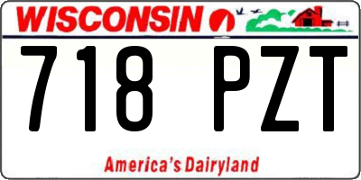 WI license plate 718PZT