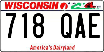 WI license plate 718QAE