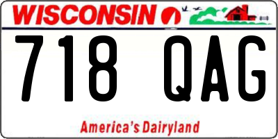 WI license plate 718QAG