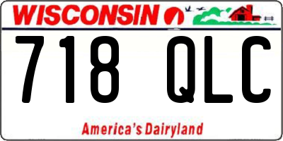 WI license plate 718QLC