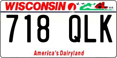 WI license plate 718QLK