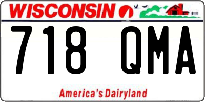 WI license plate 718QMA