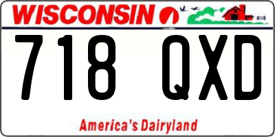 WI license plate 718QXD