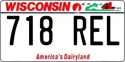 WI license plate 718REL