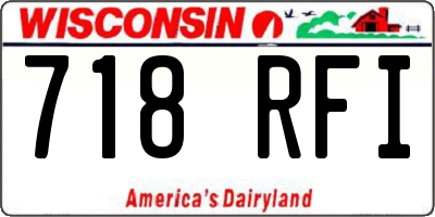 WI license plate 718RFI