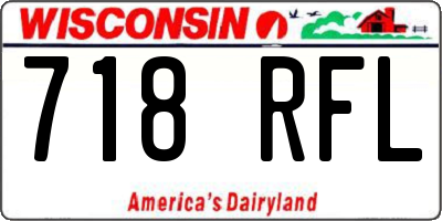 WI license plate 718RFL