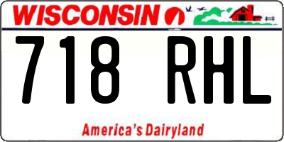 WI license plate 718RHL