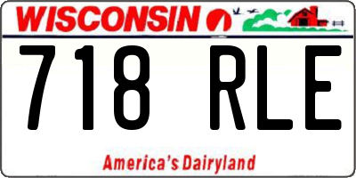 WI license plate 718RLE