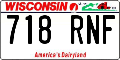 WI license plate 718RNF